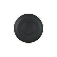 Brew Smoke Matt Black Flat White Saucer 145mm Pack of 6