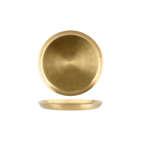 Zanzi Round Serving Tray Satin Brass PVD Coated 305x30mm