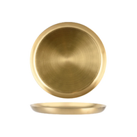 Zanzi Round Serving Tray Satin Brass PVD Coated 365 x 30mm