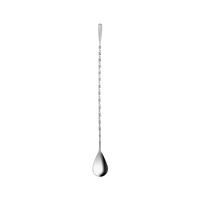 Zanzi Tail Disk Bar Spoon with Muddler 300mm Stainless Steel