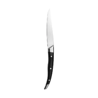 Noble Steak Knife Pointed Tip Black Handle 242mm Set of 12