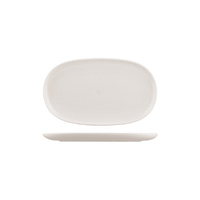 Moda Snow Oval Coupe Plate 305x180mm Ctn of 24