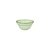 Luzerne Tin Tin Green w Green Rim Round Bowl 300mL Set of 3