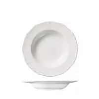 Luzerne Soup/Pasta Scalloped Wide Rim Bowl 235mm 330ml Ctn of 12