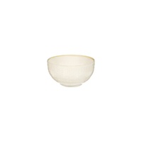 Luzerne Linen-Look Reactive White Round Bowl 110mm Set of 6