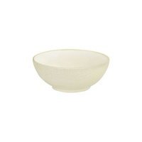 Luzerne Linen-Look Reactive White Round Bowl 160mm Set of 36