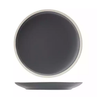 Utopia Forma Charcoal Round Coupe Plate 170mm Pkt of 6