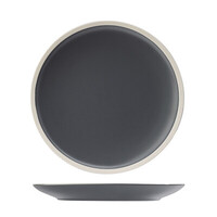 Utopia Forma Charcoal Round Coupe Plate 240mm Pkt of 6