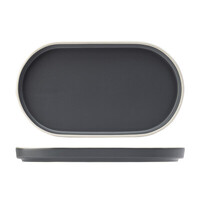 Utopia Forma Charcoal Platter 310mm x 175mm Pkt of 6