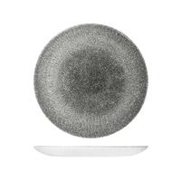 Churchill Raku Round Coupe Plate Quartz Black 260mm Ctn of 12.