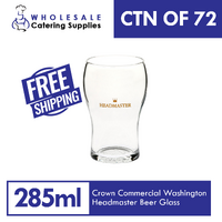 Crown Commercial Washington Headmaster Beer Glass 285mL, Ctn of 72