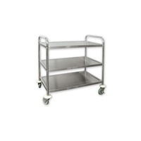 Catering / Serving Trolley, Stainless Steel 3 Tier, 810 x 455 x 855mm