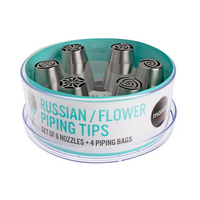 Mondo Russian/Flower Piping Tip Set 10 Piece